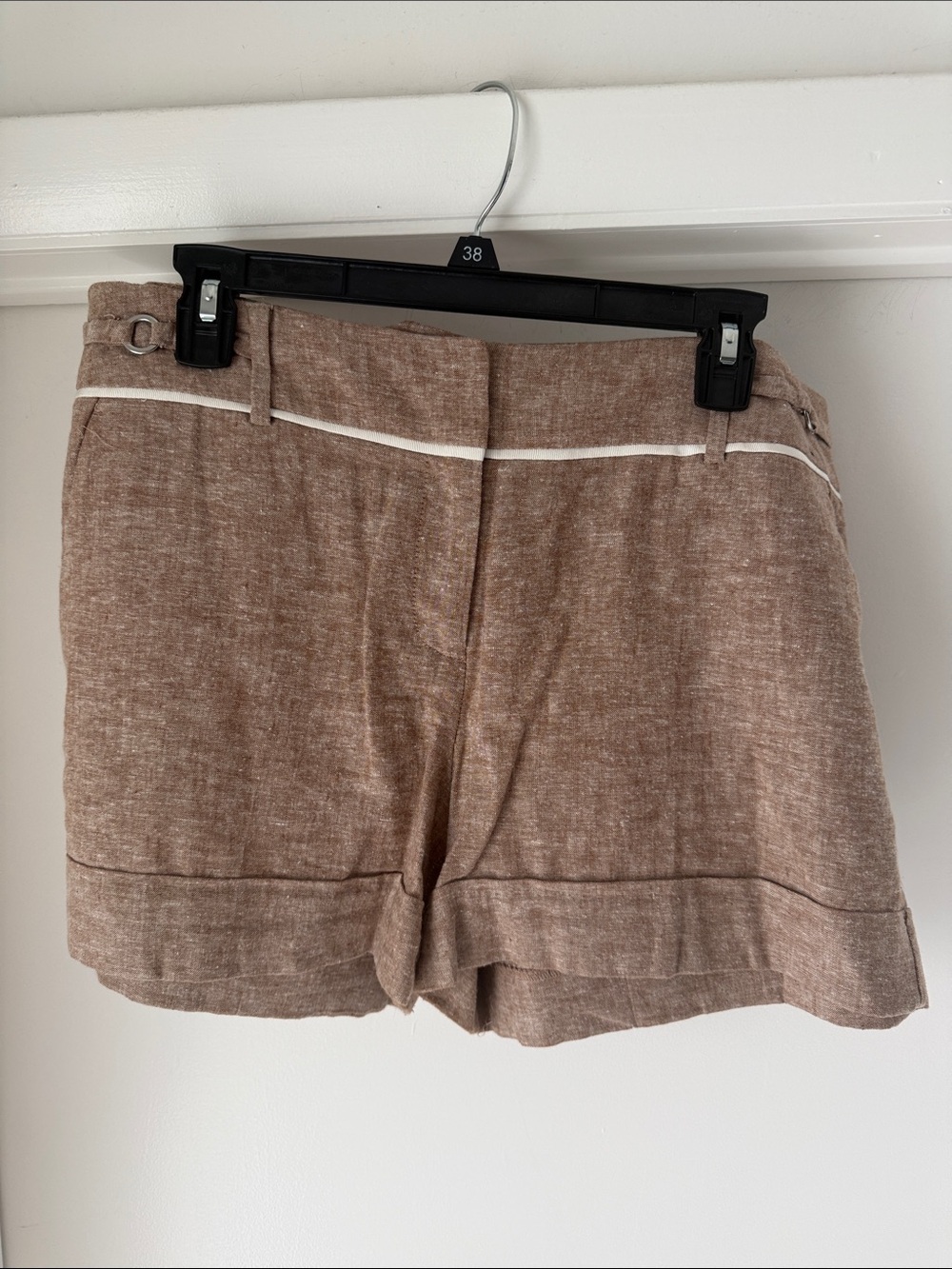 New York & Co.  Tan Women's Shorts with White Trim